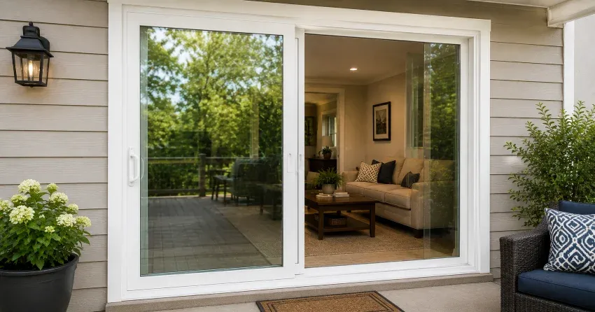 new patio door replacement installed in Brant Hills, Burlington home